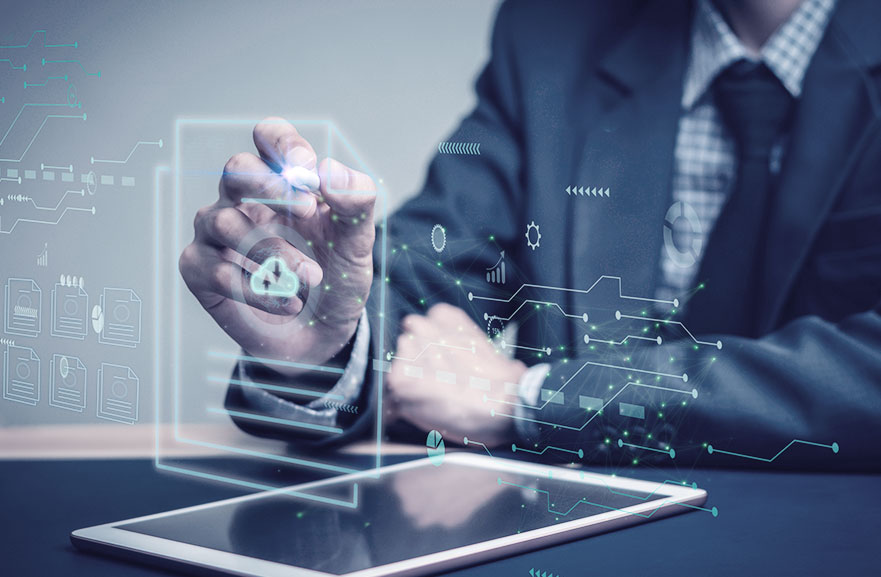 Representação gráfica de preenchimento de documento online através de um tablet