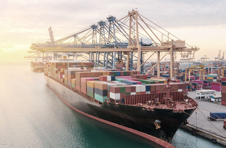 Foto de navio cargueiro