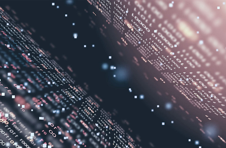 Imagem de fundo de codificação digital de segurança cibernética