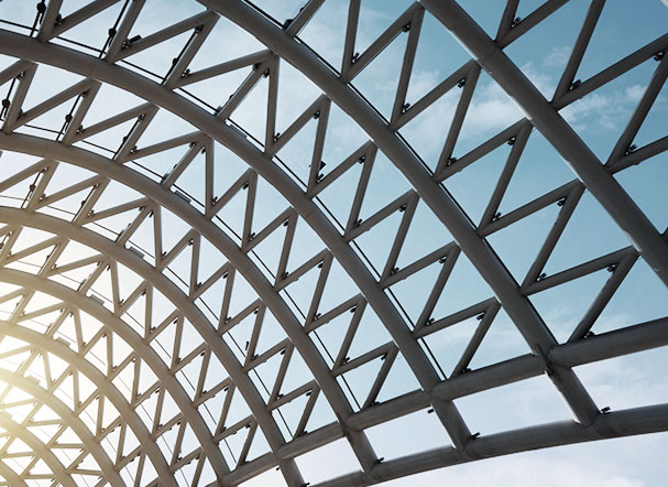 bottom image of iron structure with circular curvature