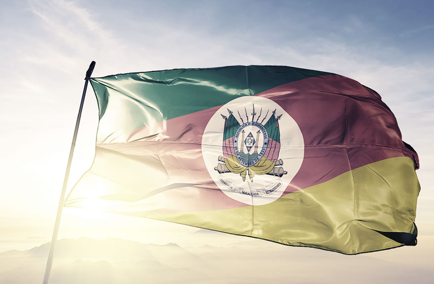 Bandeira do estado do Rio Grande do Sul.