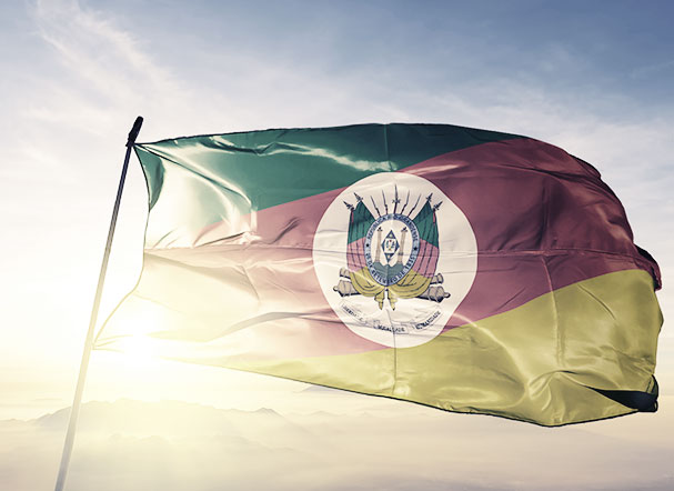 Bandeira do estado do Rio Grande do Sul.