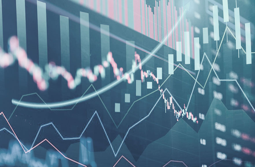 Ilustração gráfica da bolsa de valores