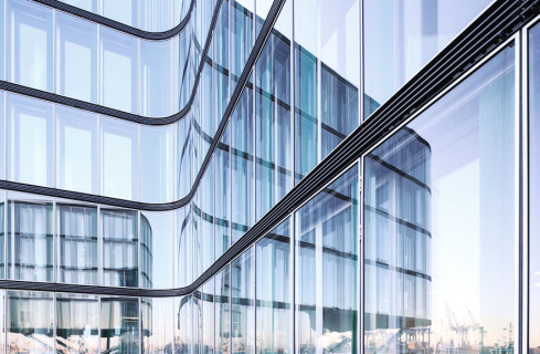 Front view of mirrored structure